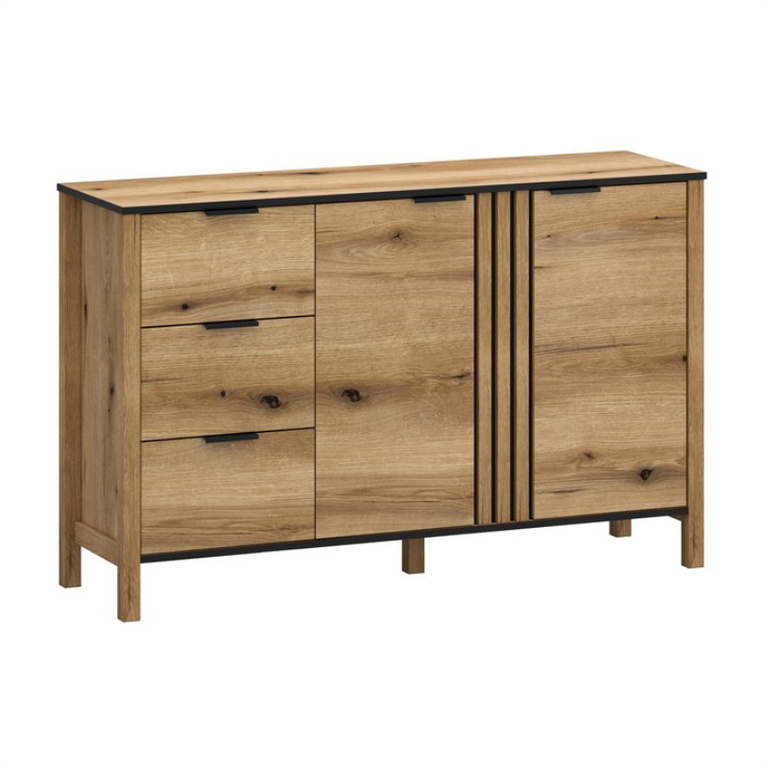 HELIX chest of drawers, 2 drawers, 3 drawers, oak color, evok