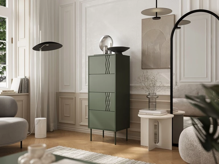 TRESSE chest of drawers with 4 drawers, matte