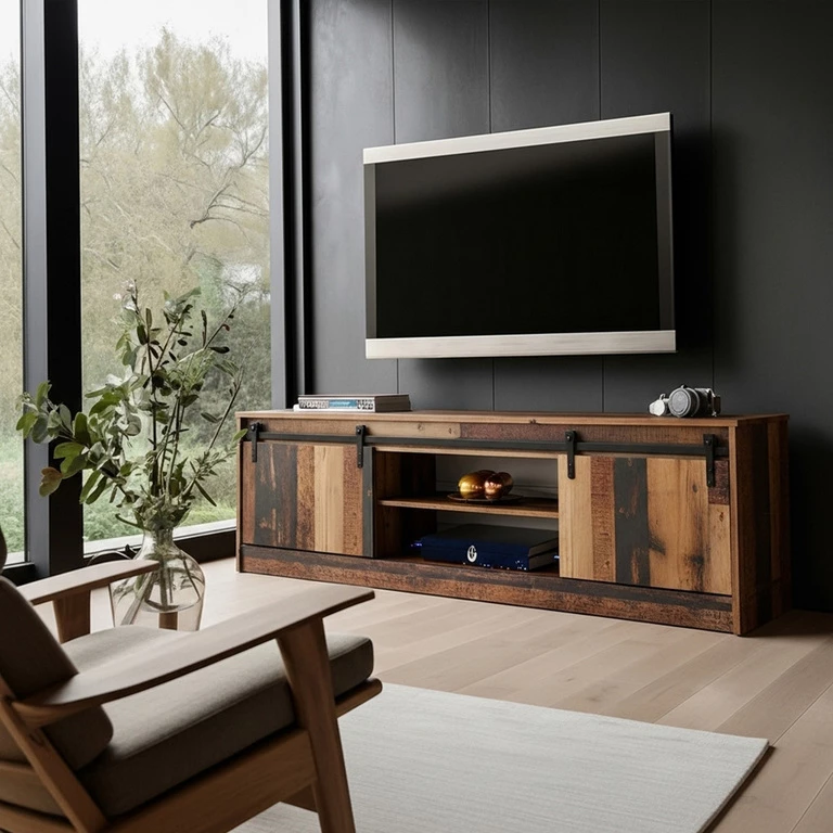 GRANERO antique wooden TV cabinet