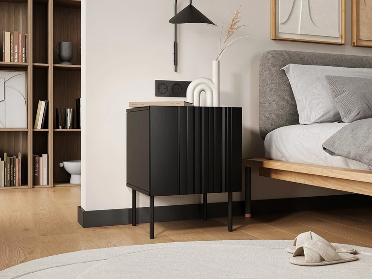 ISLA bedside table, matte black