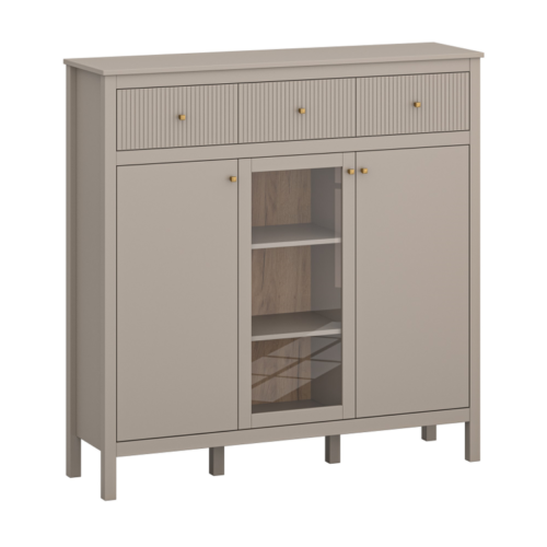 KLEO chest of drawers, 2 drawers, 1 drawer, 3 drawers, gray