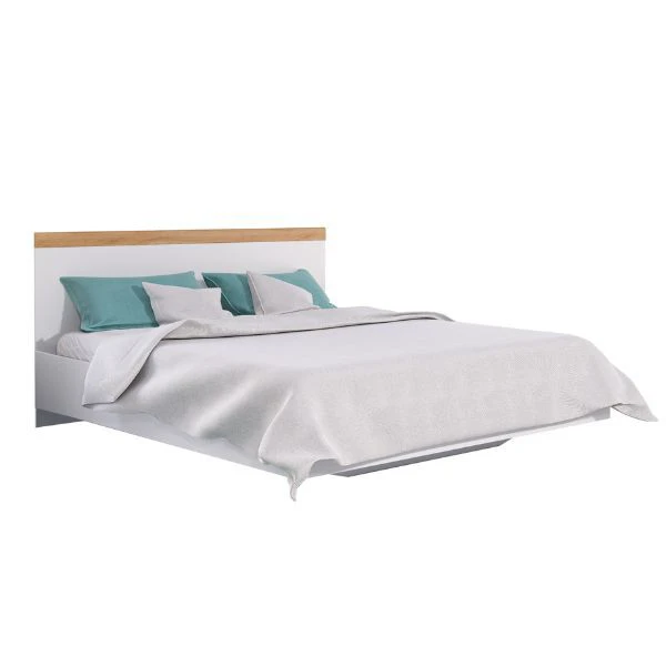 VIGO BOS bed 120 white / oak wotan