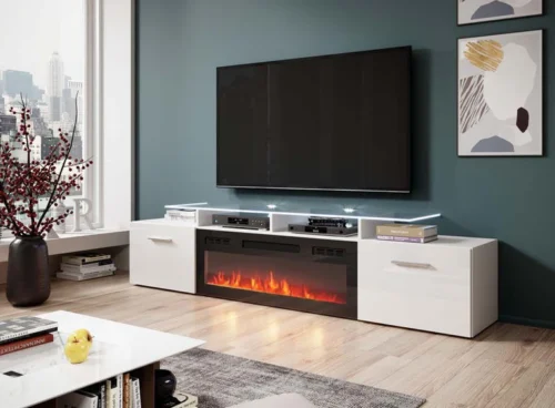 ROVA TV cabinet with fireplace