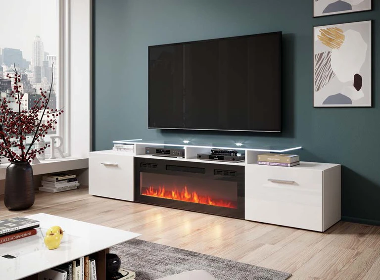 ROVA TV cabinet with fireplace