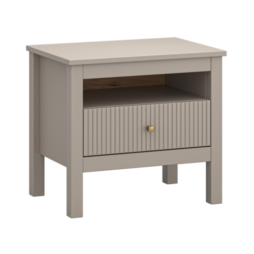 KLEO bedside table, grey-brown