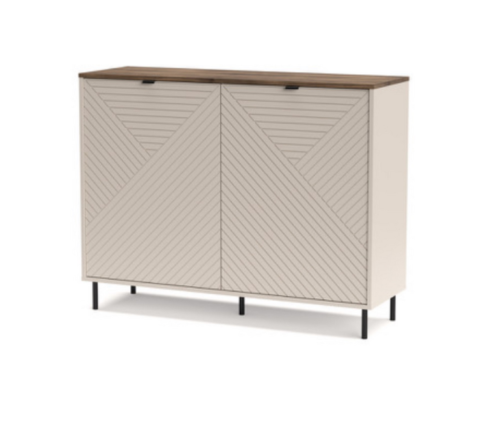 EVO 2D chest of drawers, cashmere/castellated oak