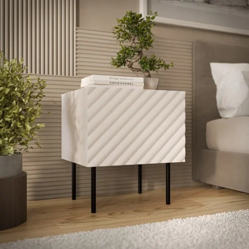 LUCCA bedside table set CASHMERE MATTE