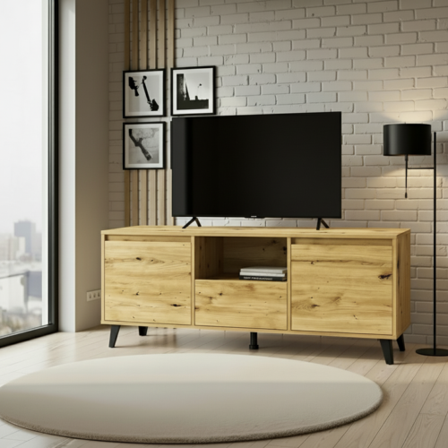 BORG TV cabinet, 2D1S, oak color