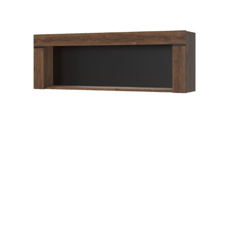 BRASS hanging shelf 110 brown oak