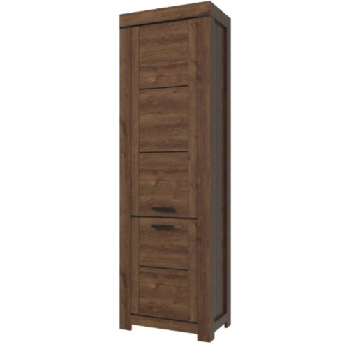 BRASS 2D shelf, brown oak