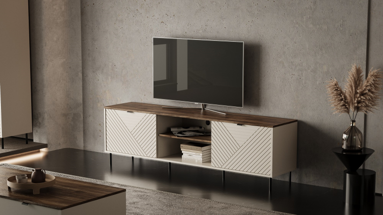 EVO TV cabinet 2d/180 cashmere/oak color