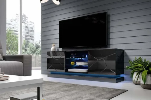 QIU RTV QIU 160 cm black with LED