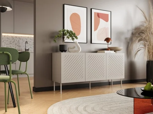 WALL CHEST OF DRAWERS 150 MATT SAND COLOR