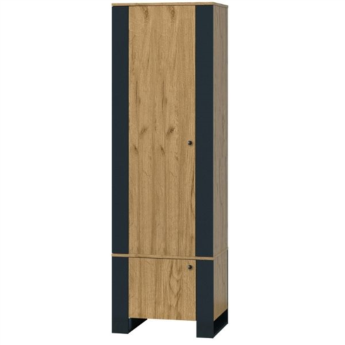WOOD 2D shelf, oak color, gold
