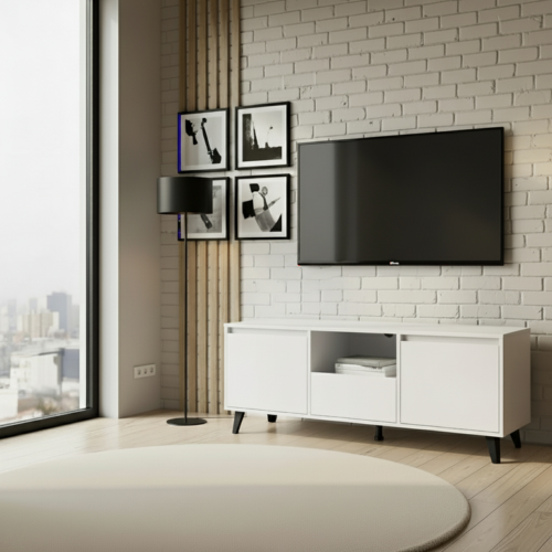 BORG TV cabinet 2D1S white