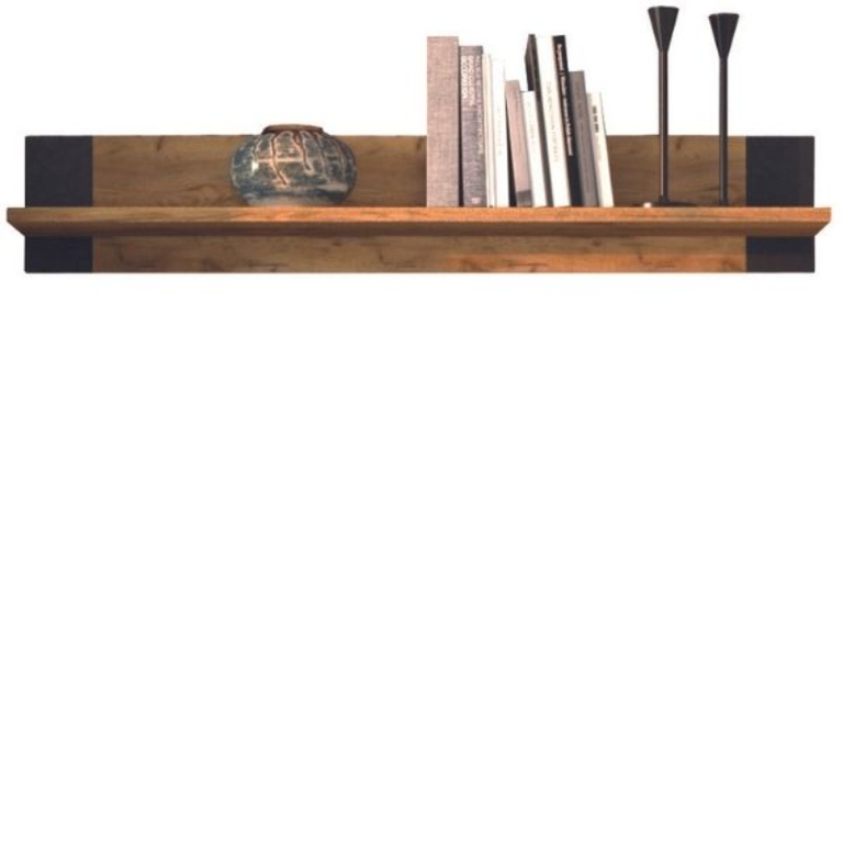 WOODEN shelf 120 oak color, gold