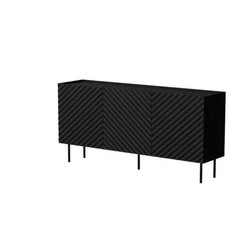 LUCCA CHEST OF DRAWERS 165 3D BLACK MATT