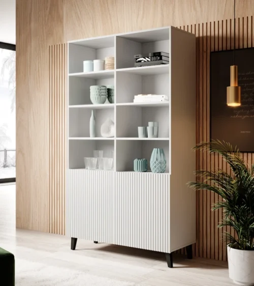 PAFOS shelf with legs, 100 cm, white
