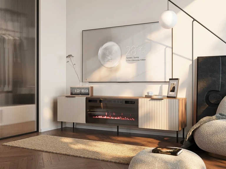 ALMERA TV cabinet with fireplace, type 6