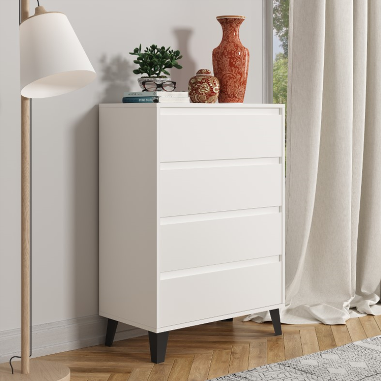 BORG chest of drawers 4S/70 white
