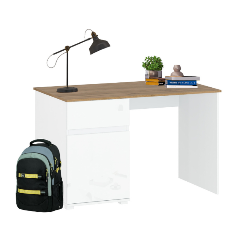 VIGO BOS desk 1d1s/120 glossy white / wotan oak
