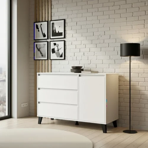BORG chest of drawers 1D3S white