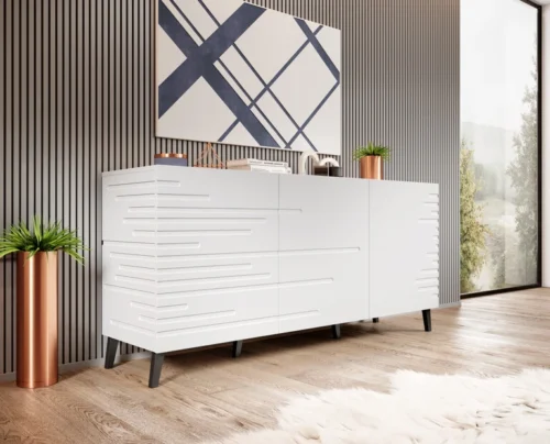 NOVA chest of drawers, matte white