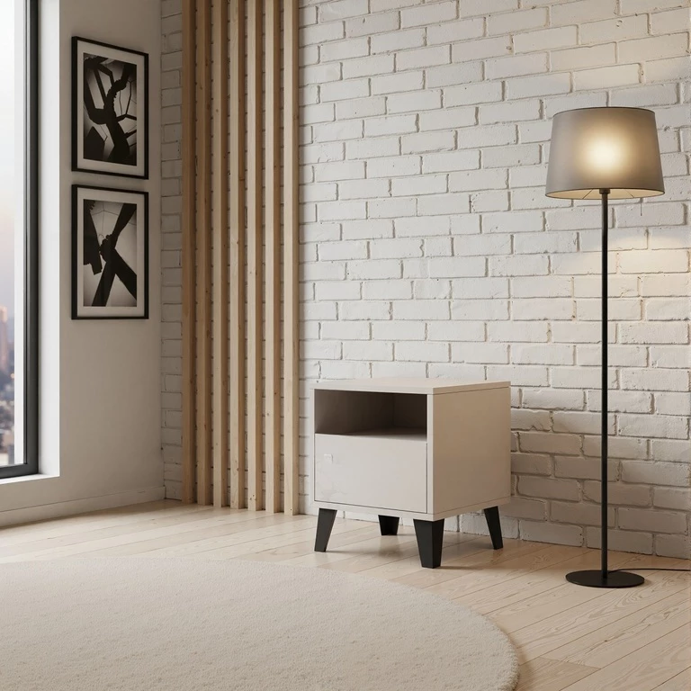 BORG bedside table, 1 pc. cashmere