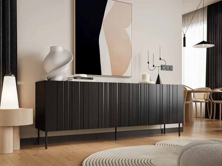 ISLA chest of drawers 200, matt black