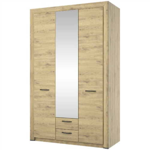 SAPORI wardrobe with mirror, 3d2s, Navarra oak