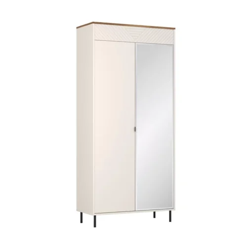 EVO wardrobe with mirror 2d/40 cashmere/oak “Castello”