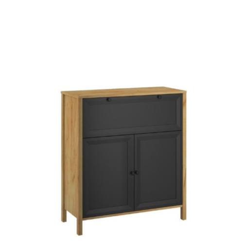 BRENT chest of drawers, 2 drawers, 1 pc., oak color, gold/black