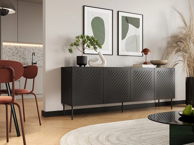 SIENA chest of drawers 200, matte black