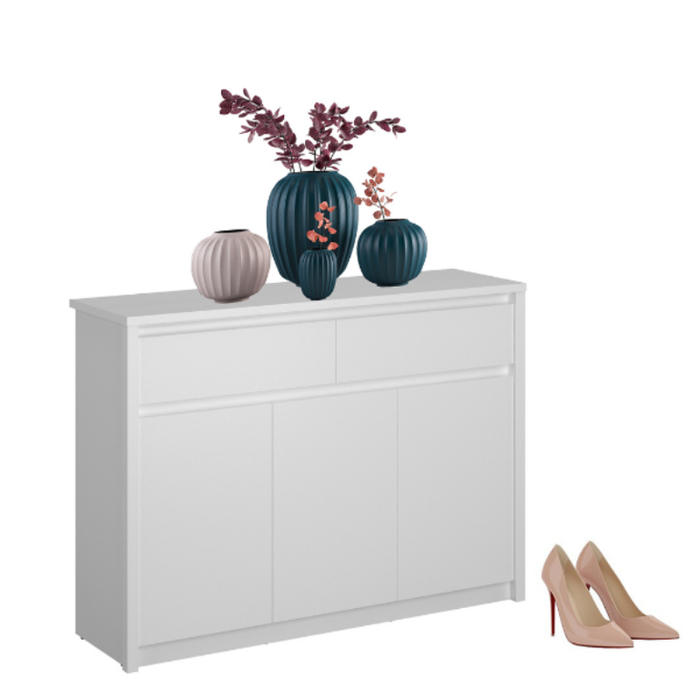 ERDEN chest of drawers, 3 drawers, 2 pcs., white