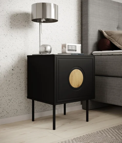 PALAZZO BLACK BEDSIDE CABINET