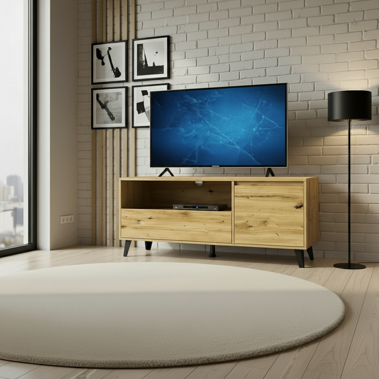 BORG TV cabinet, 1D1S, oak color