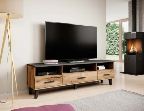 LOTTA WOTAN 180 – TV cabinet on legs with 3 drawers