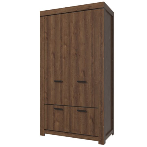 BRASS wardrobe 4d brown oak