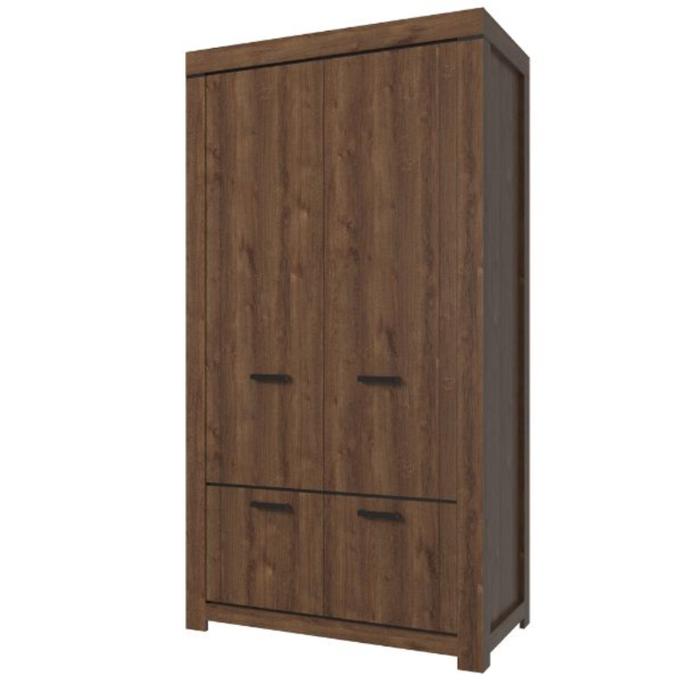 BRASS wardrobe 4d brown oak