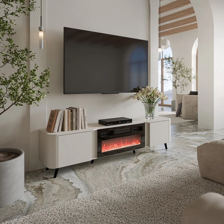 VOLARE TV CABINET WITH FIREPLACE 200