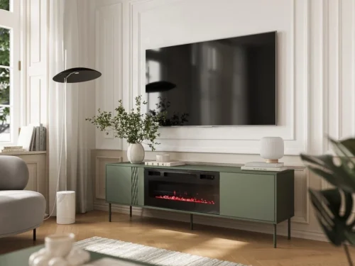 TRESSE TV cabinet 180 rug with fireplace