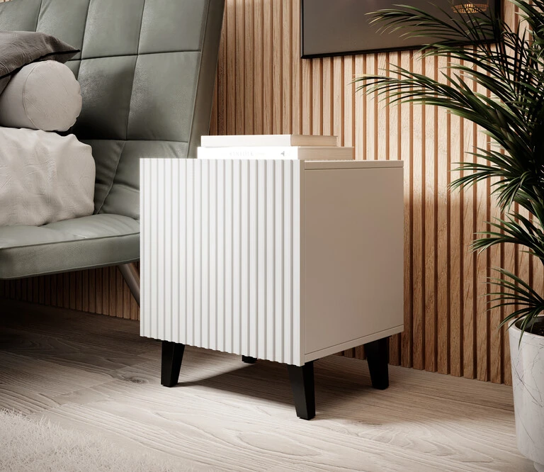 PAFOS white bedside table – 2 pieces