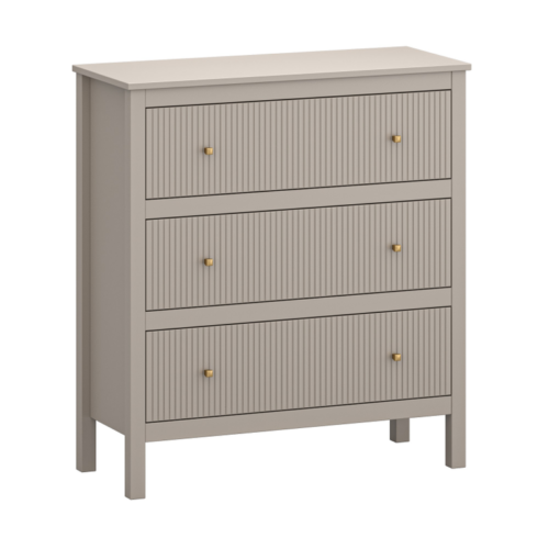 KLEO chest of drawers, 3 drawers, grey-brown