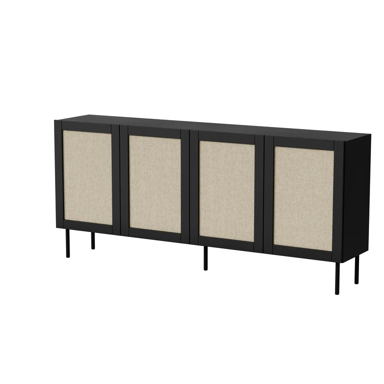 JUTA chest of drawers 200 4D black matt