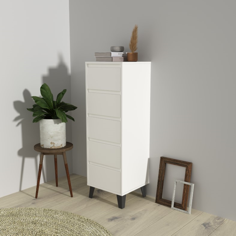 BORG chest of drawers 5S/40 white