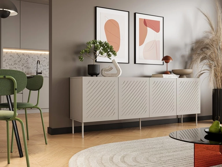 SIENA chest of drawers 200 matt beige