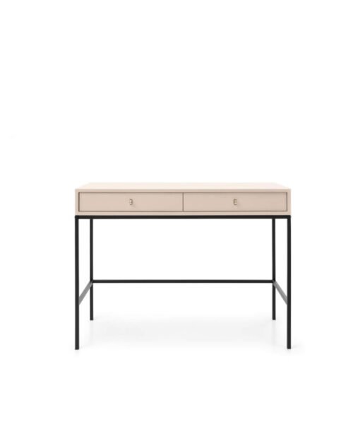 Dressing table, console Mono MT104, drawers, beige/black frame
