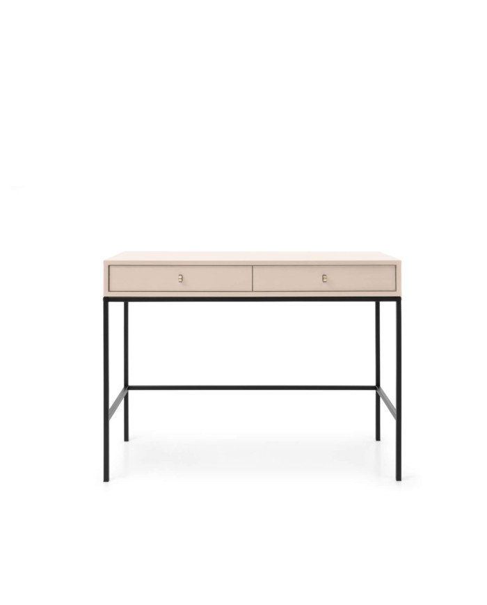 Dressing table, console Mono MT104, drawers, beige/black frame