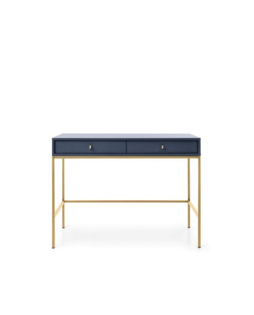 Dressing table, console Mono MT104, drawers, dark blue/gold frame