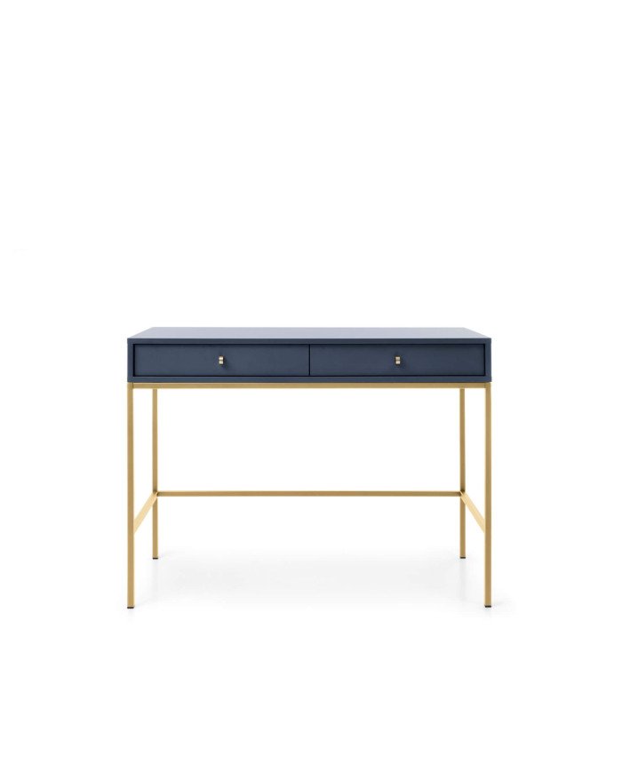 Dressing table, console Mono MT104, drawers, dark blue/gold frame